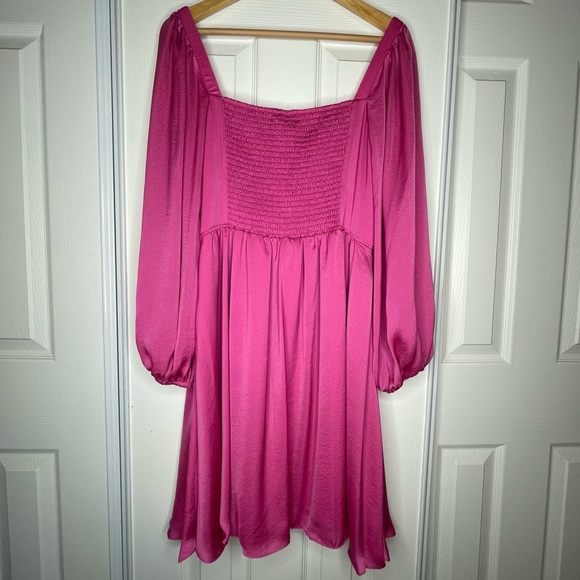 Kobi Halperin Women's Stavy Short Mini Dress in Pink Lady Sz. Large Flowy Sleek - Picture 7 of 14